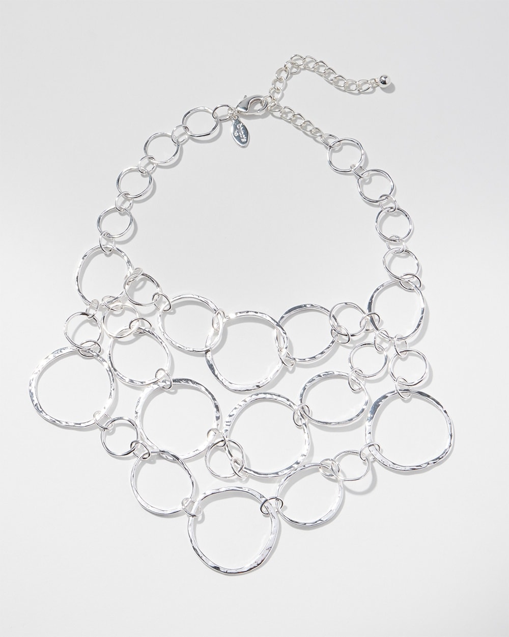 Chico's Necklaces | Short tone Multi-Strand Link Necklace Silver