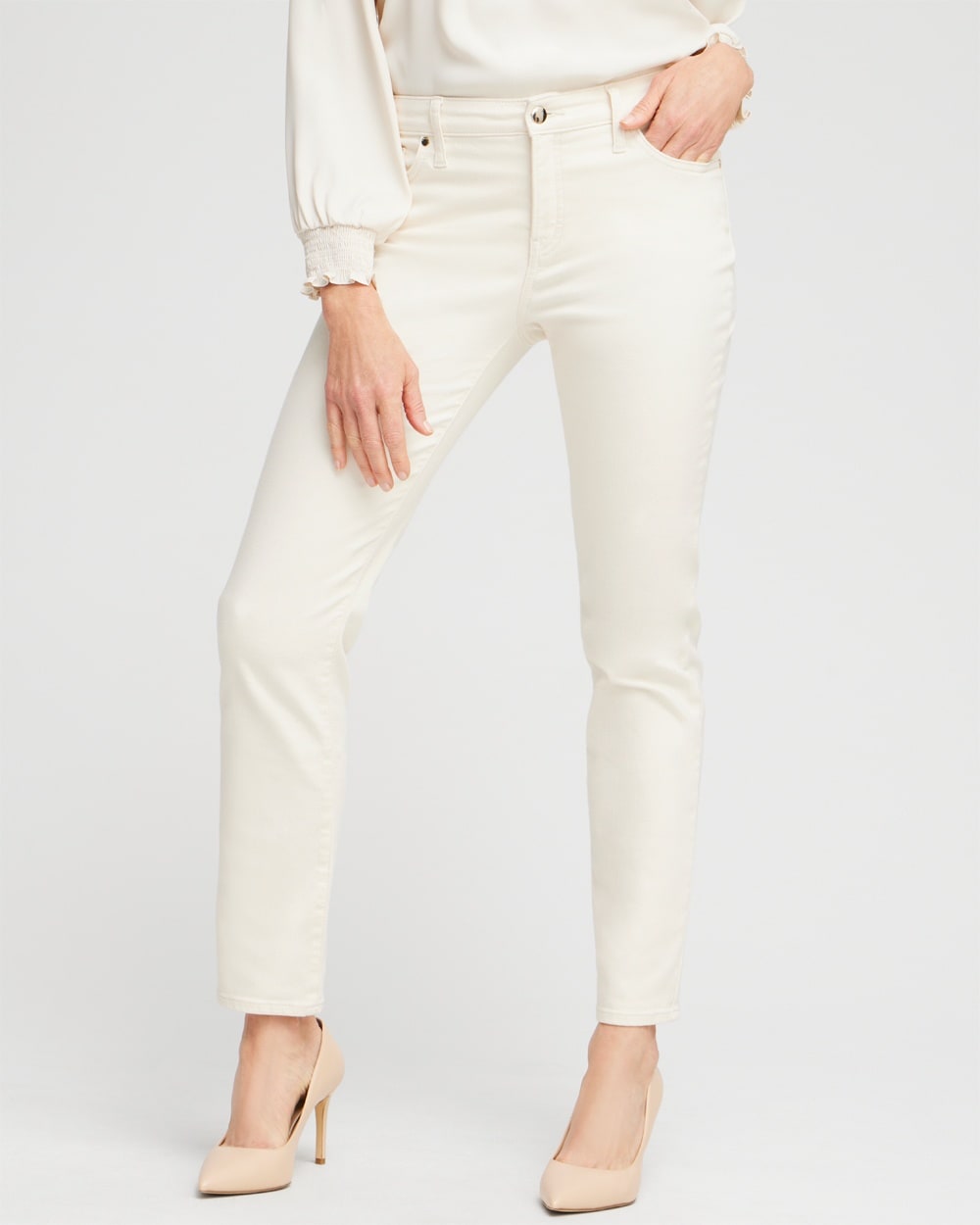 Chico's Jeans & Denim | So Slimming Girlfriend Ankle Jeans English Cream