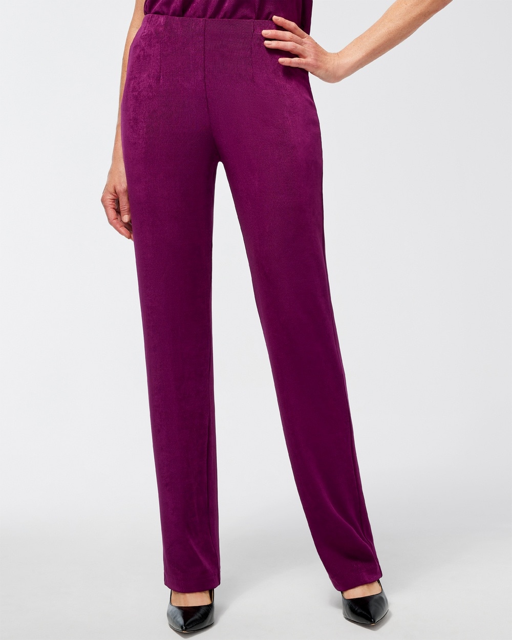 Chico's Pants | Travelers Classic No Tummy Pants Wicked Plum