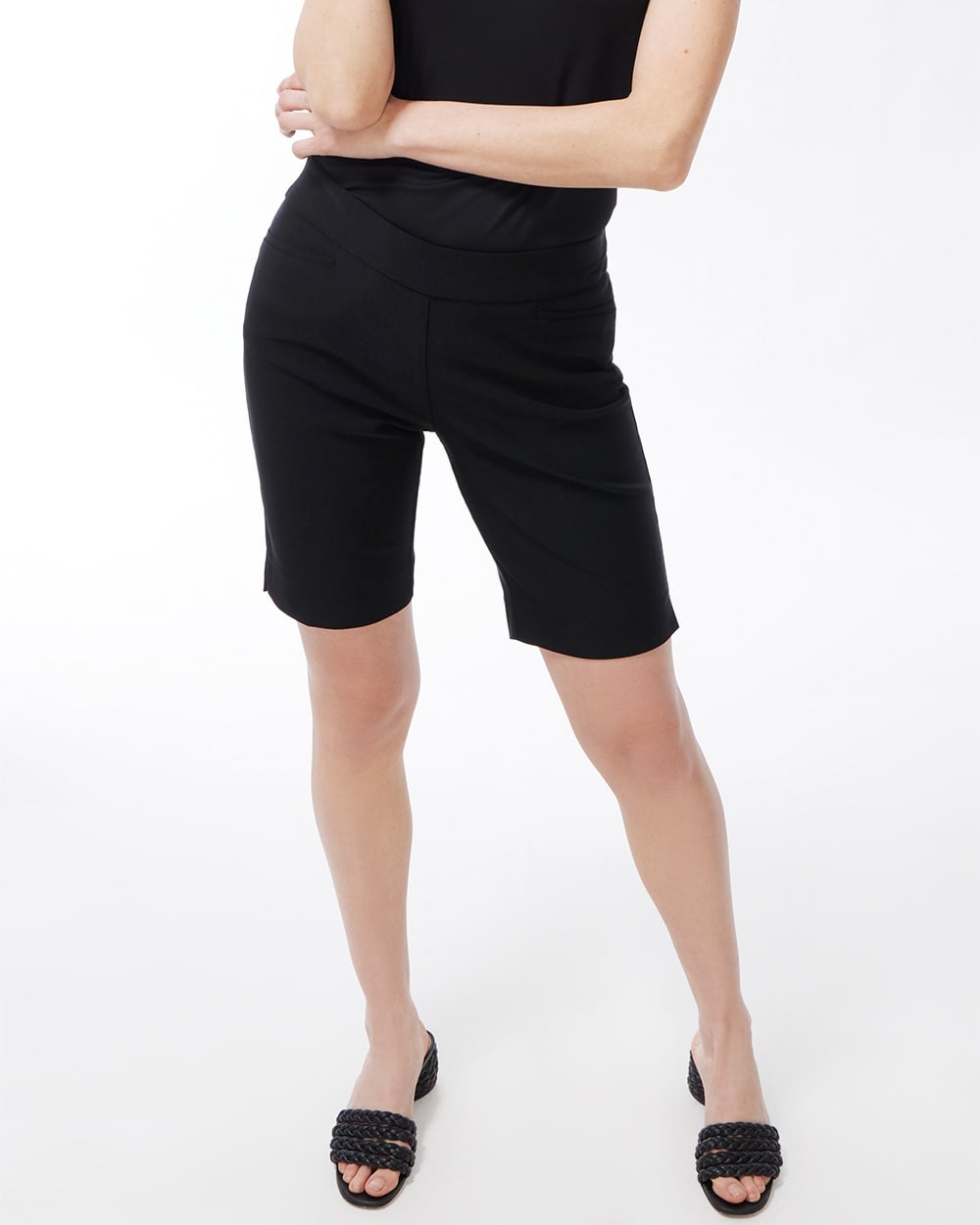 Chico's Pants | So Slimming Brigitte 10" Shorts Black