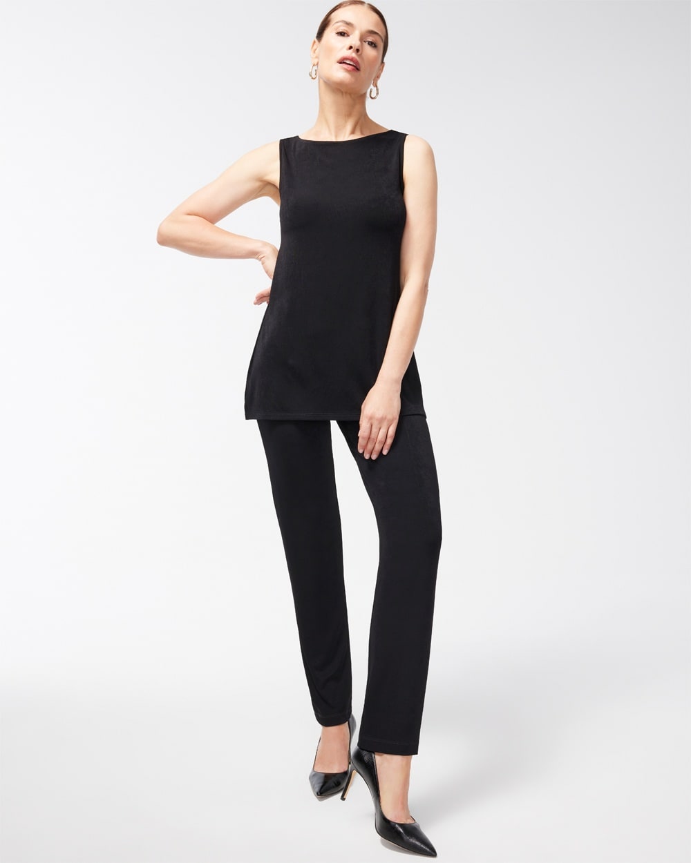 Chico's Best Sellers | Travelers Petite Essential Slim Pants Black