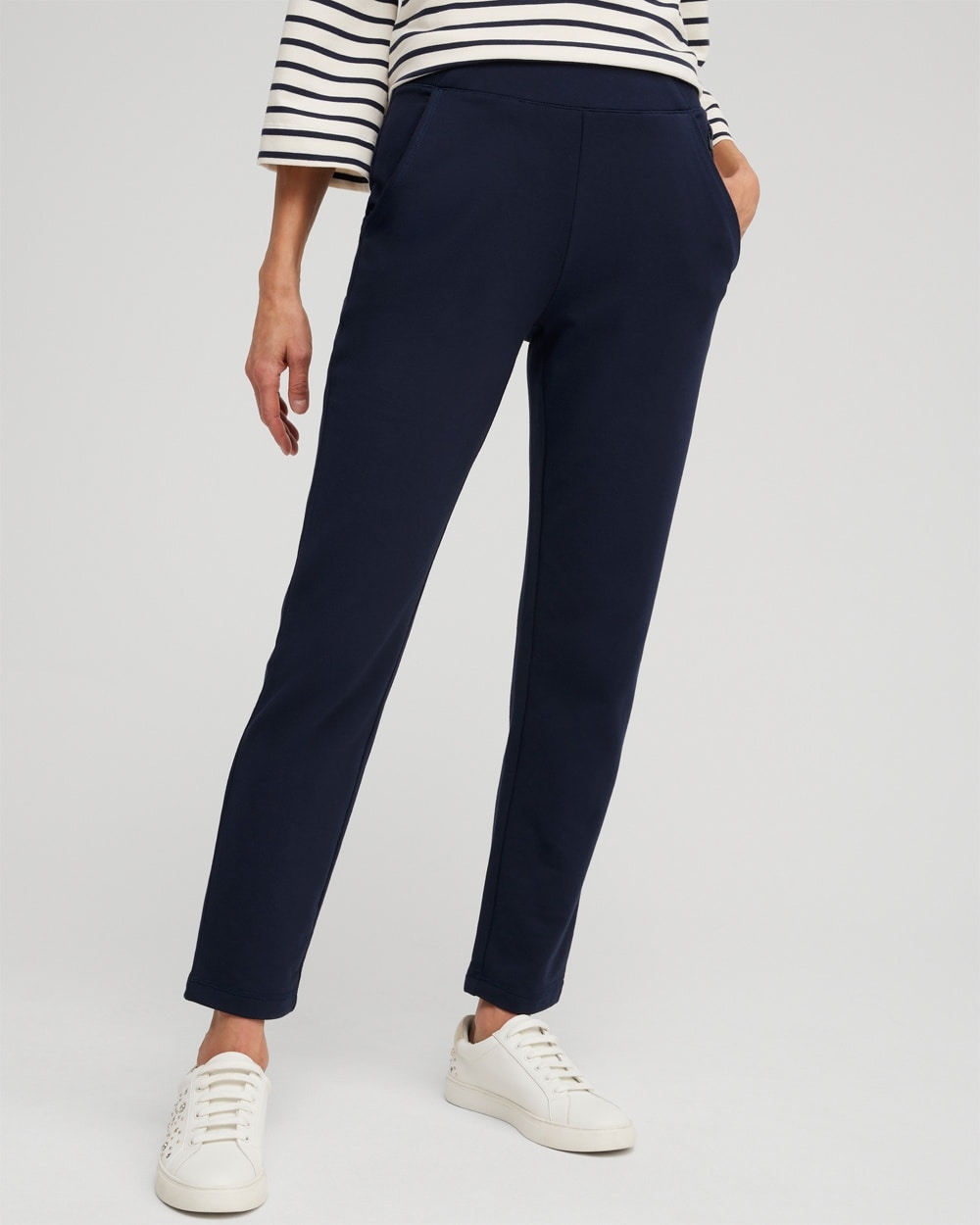 Chico's Pants | Zenergy® French Terry Ankle Pants Classic Navy