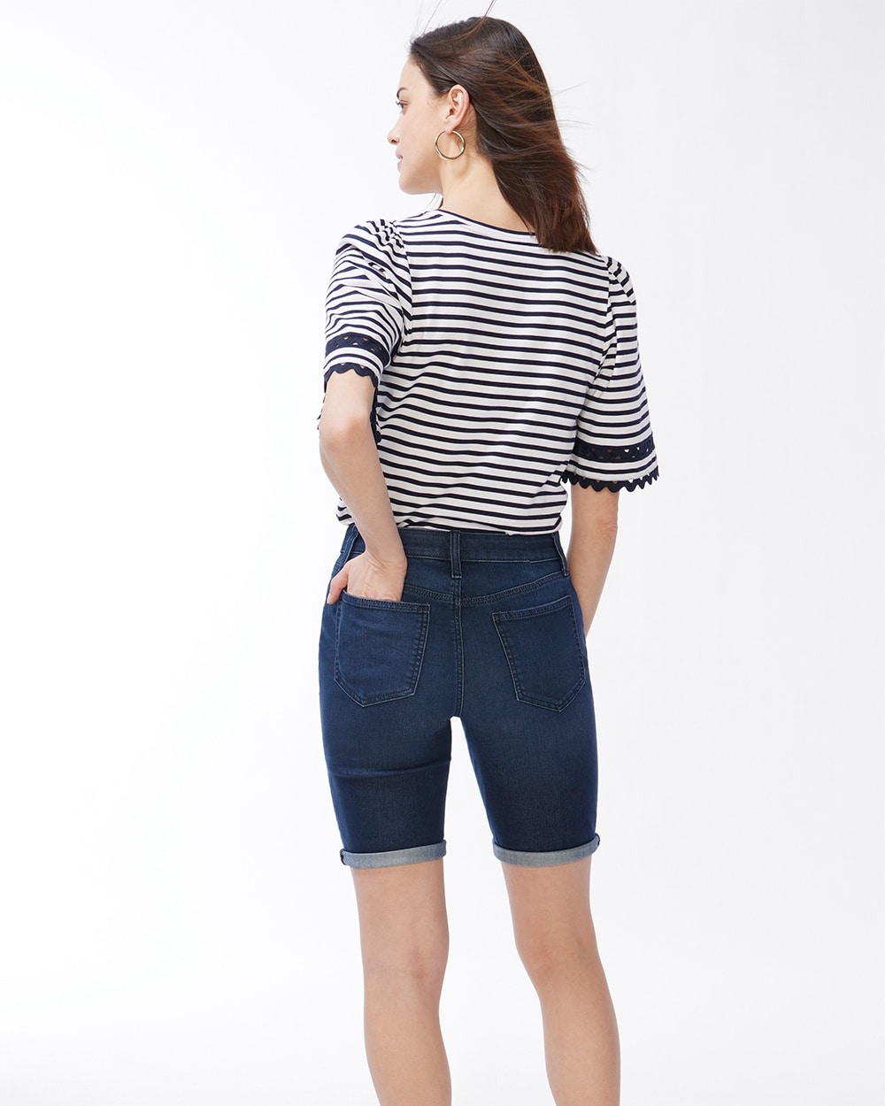 Chico's Jeans & Denim | Girlfriend Shorts Anchor Indigo