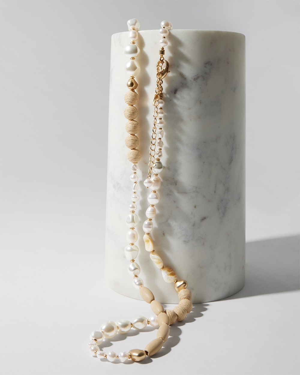 Chico's | Beaded Single-Strand Necklace Neutral