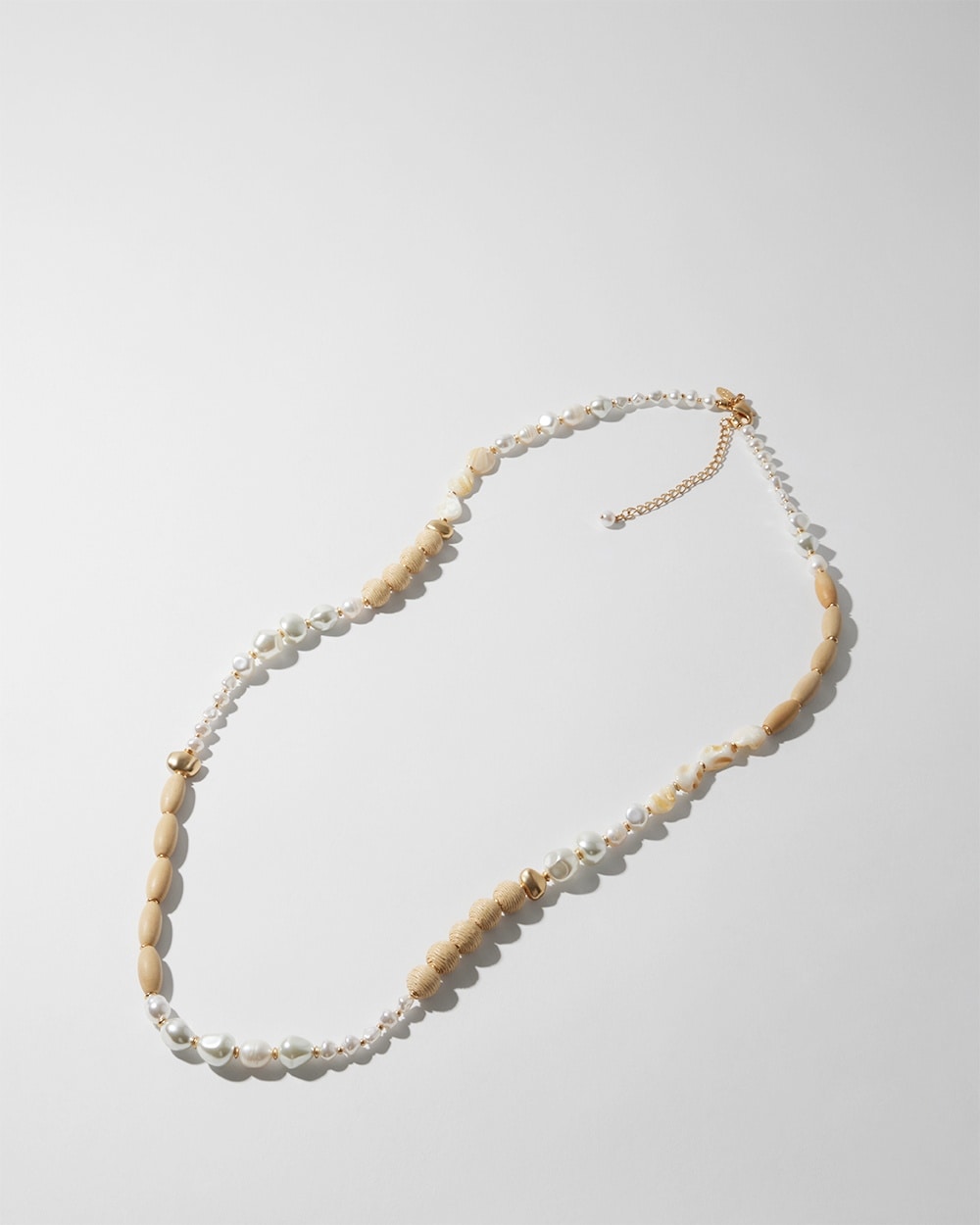 Chico's | Beaded Single-Strand Necklace Neutral