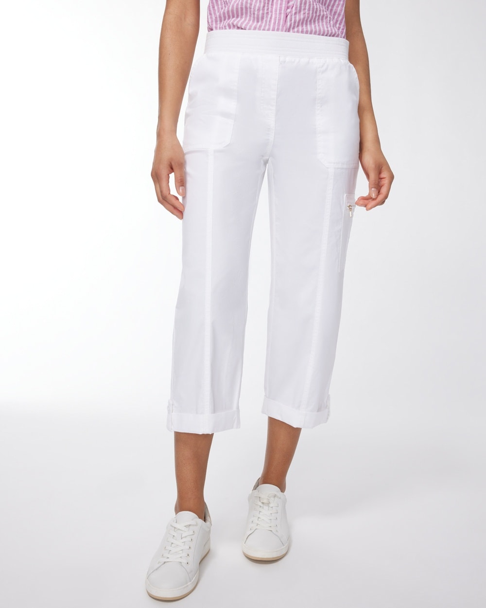 Chico's Pants | Poplin Crops Alabaster