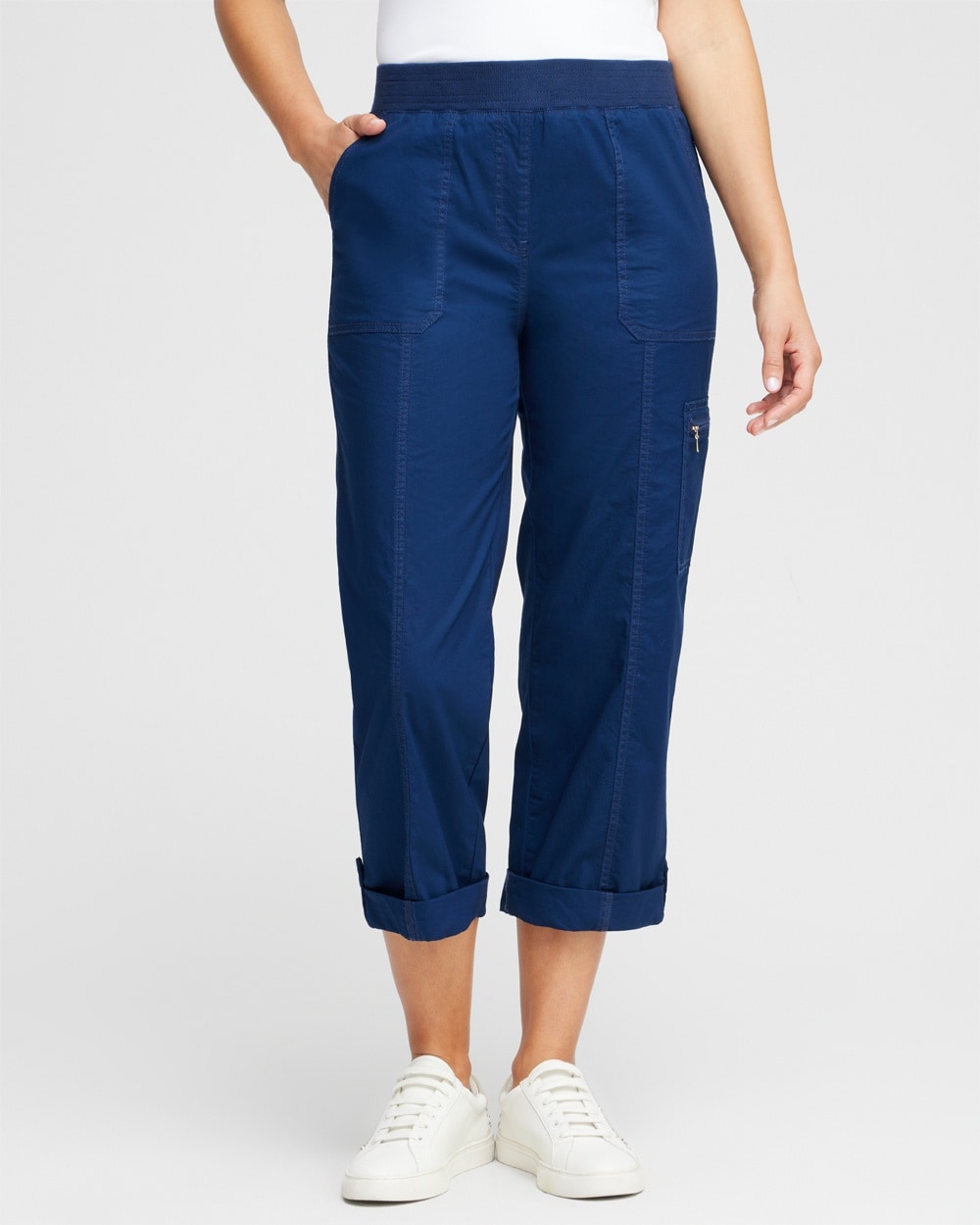 Chico's Pants | Poplin Crops Victory Blue