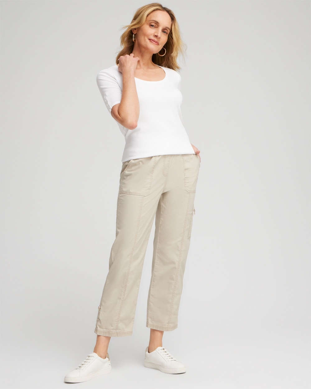 Chico's Pants | Poplin Crops Victory Blue