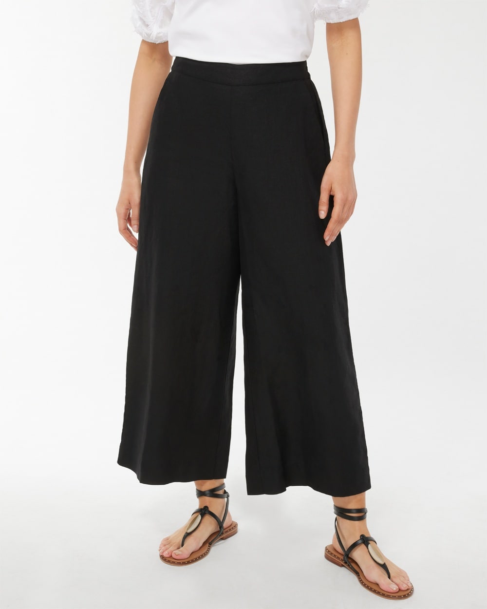 Chico's Pants | Linen Culottes Black