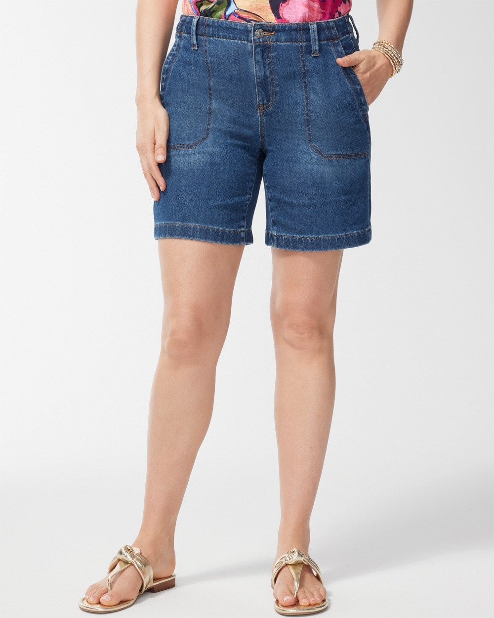 Chico's Jeans & Denim | Utility Shorts Glasgow Indigo