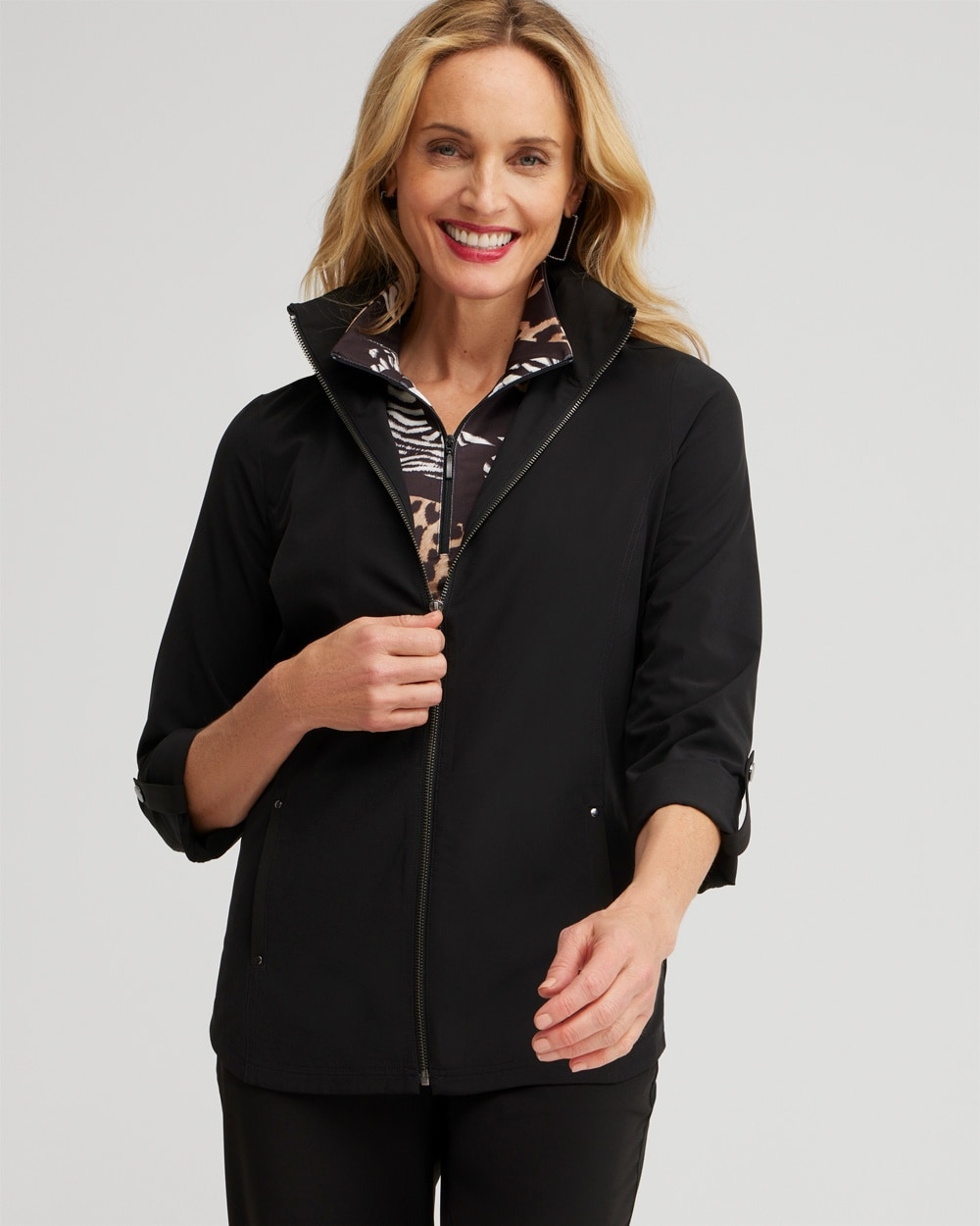 Chico's Activewear | Zenergy UPF Hidden Hood Jacket Black