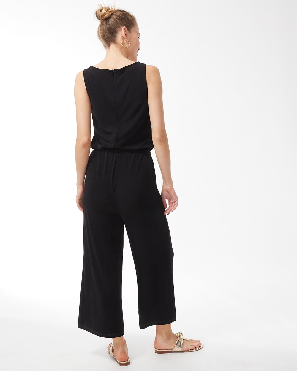 Chico's Dresses & Skirts | Travelers Tie Waist Jumpsuit Travelers Black