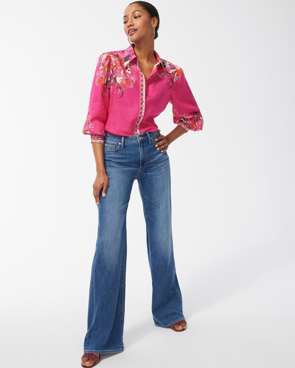 Chico's Jeans & Denim | High Rise Wide Leg Jeans Stark Road Indigo