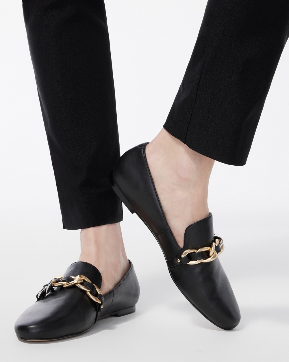 Chico's Ponchos & Ruanas | Leather Loafers Black