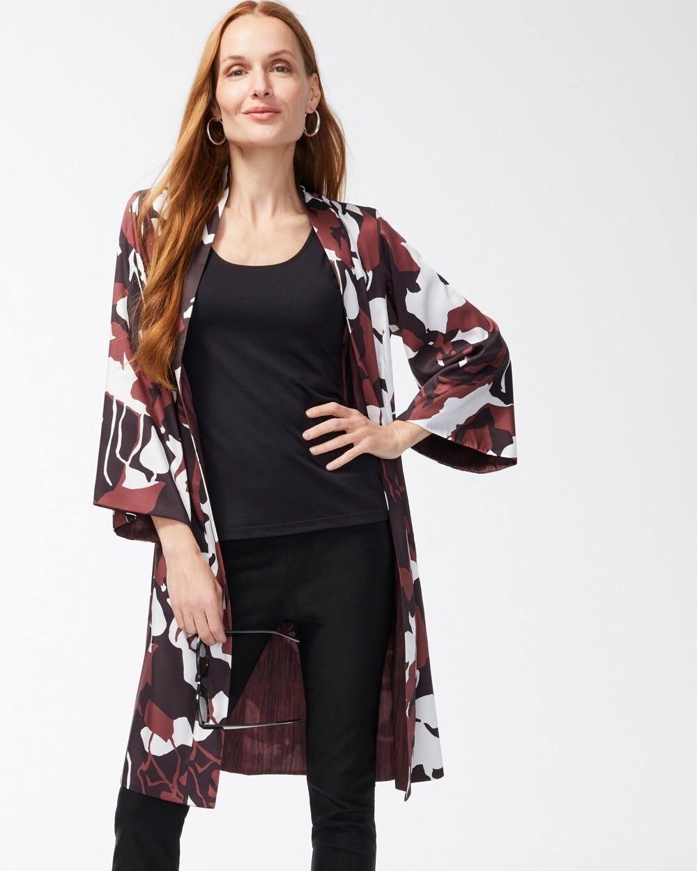 Chico's Scarves | Long Kimono Black