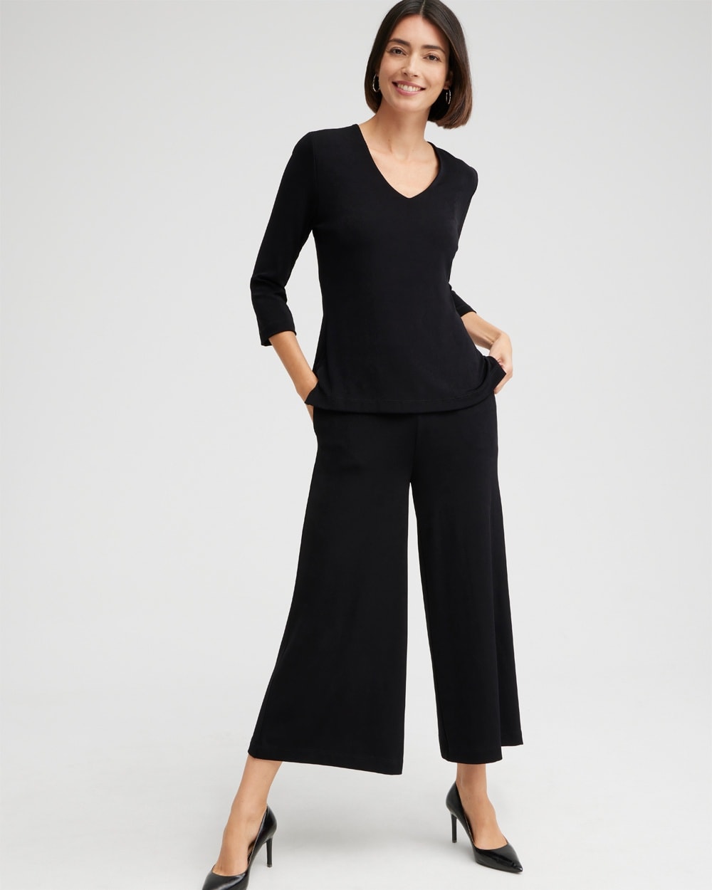 Chico's Pants | Travelers Culottes Travelers Black