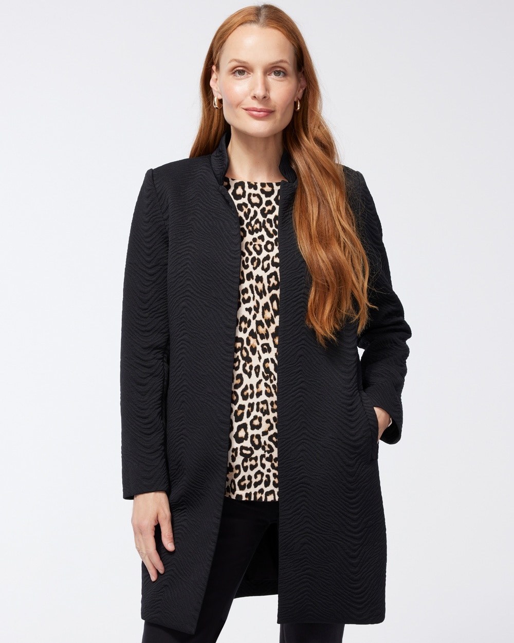 Chico's Jackets & Coats | Jacquard Knit Topper