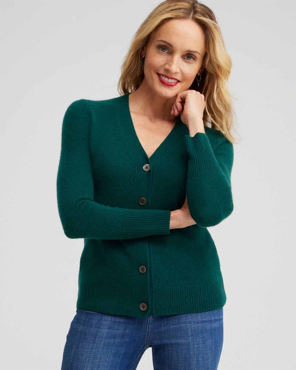 Chico's Sweaters | Cashmere Cardigan Sweater Green