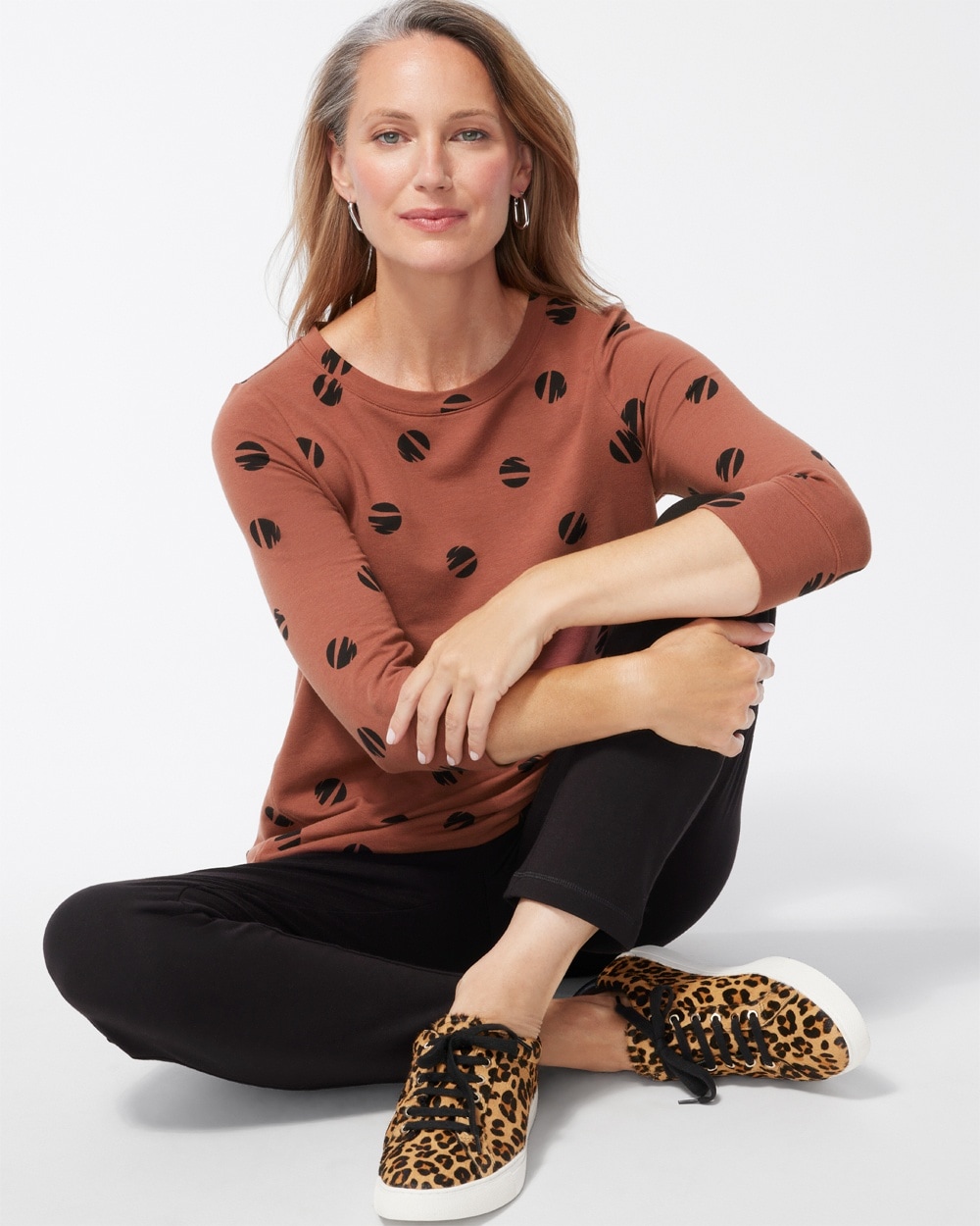 Chico's Activewear | Zenergy French Terry Print Tunic Sable Brown