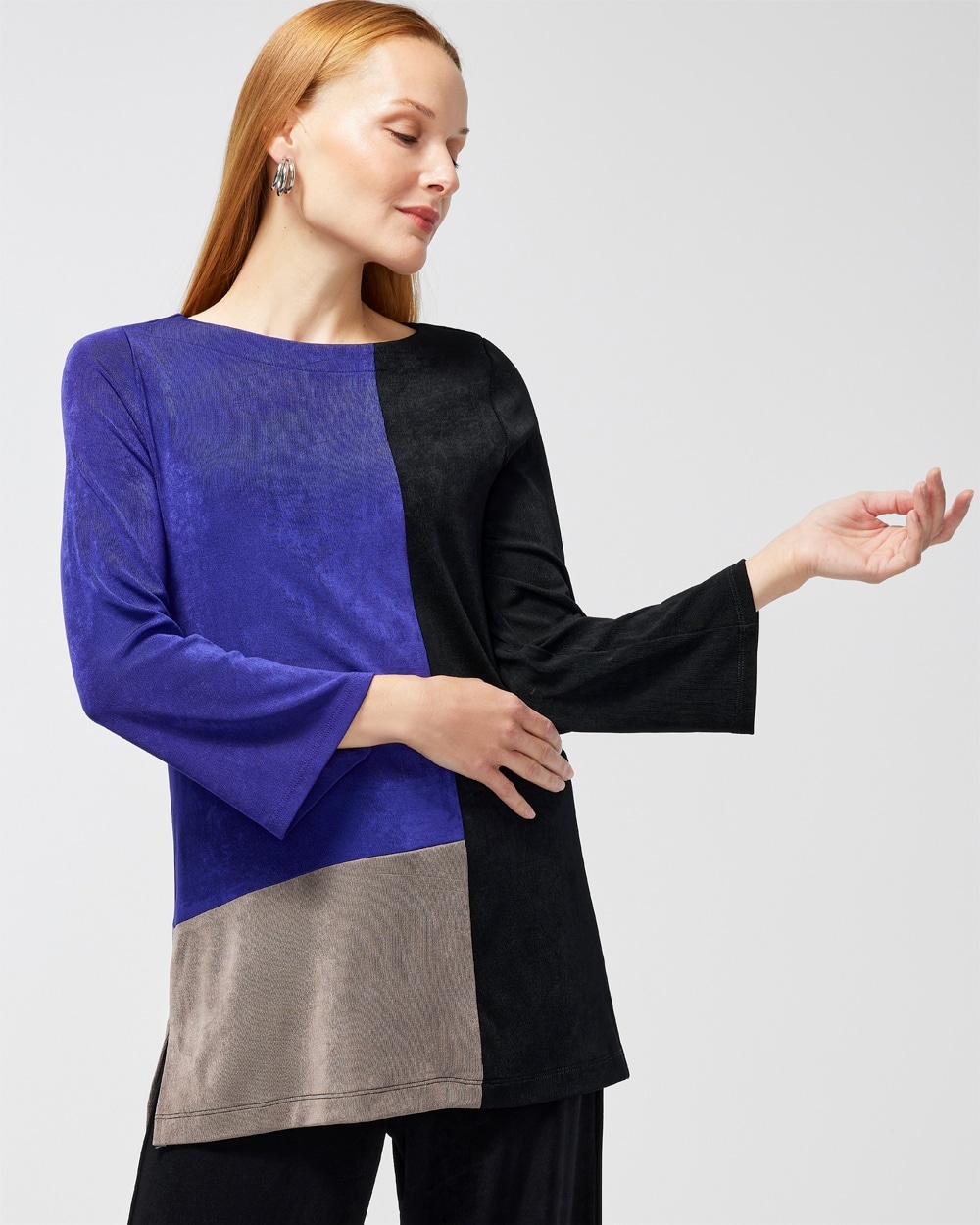 Chico's | Travelers Colorblock Tunic Florentia Plum