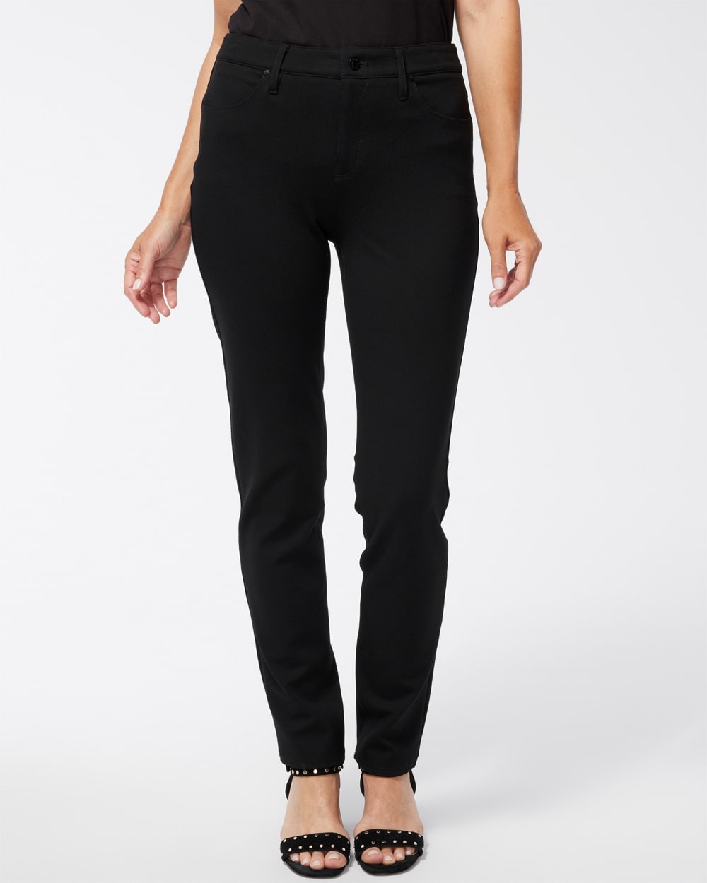 Chico's Pants | Ponte 5-Pocket Slim Pants Black