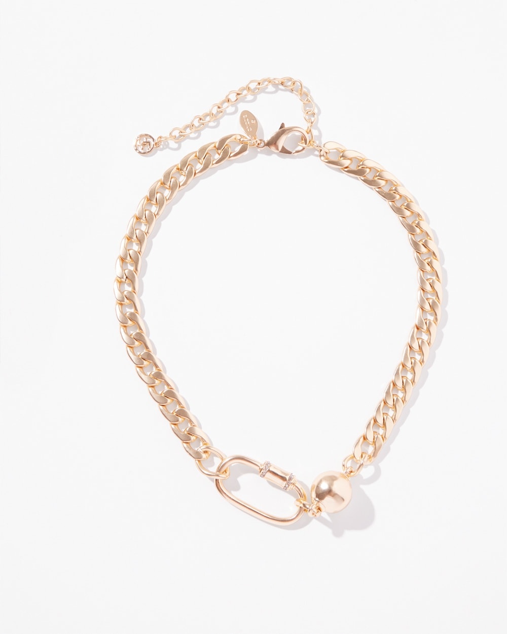 Chico's | Tone Carabiner Necklace Gold