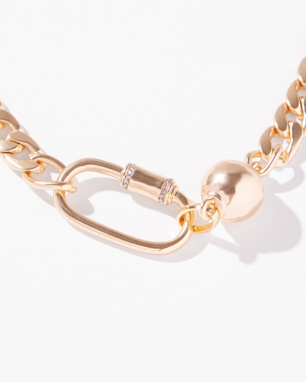 Chico's | Tone Carabiner Necklace Gold