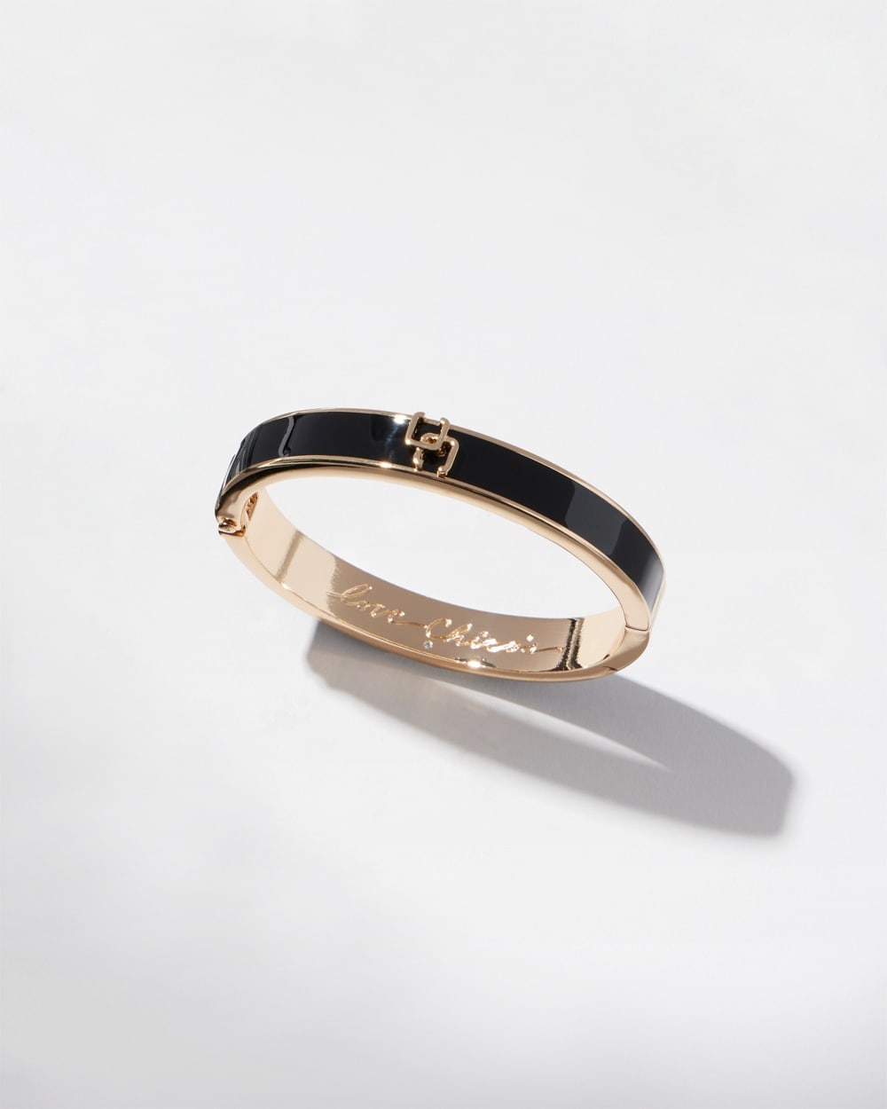 Chico's | & Gold Tone Hinge Bracelet Black