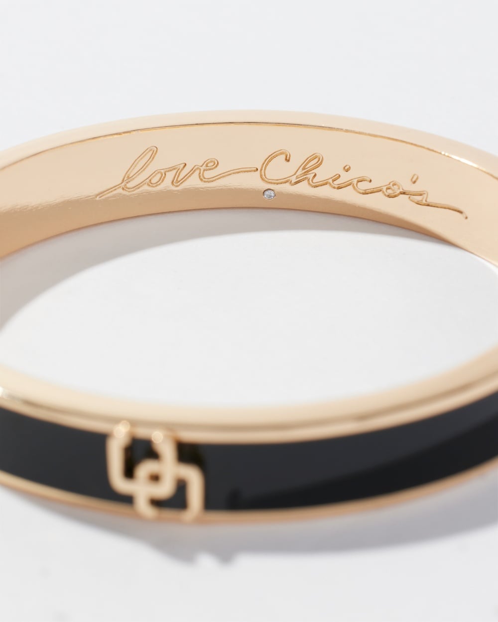 Chico's | & Gold Tone Hinge Bracelet Black