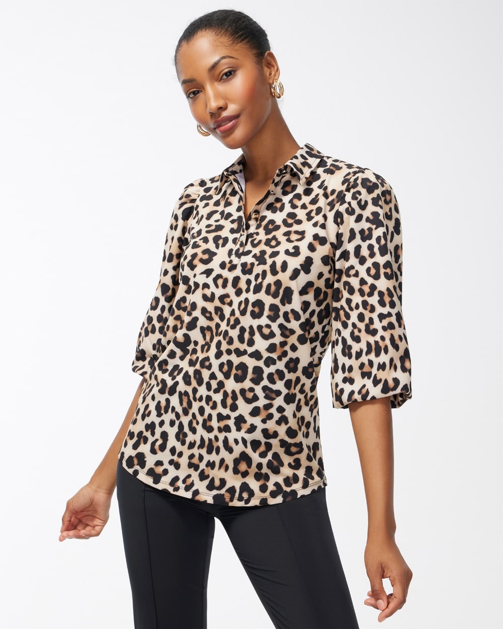 Chico's Activewear | Zenergy UPF Neema Leopard Top Camel