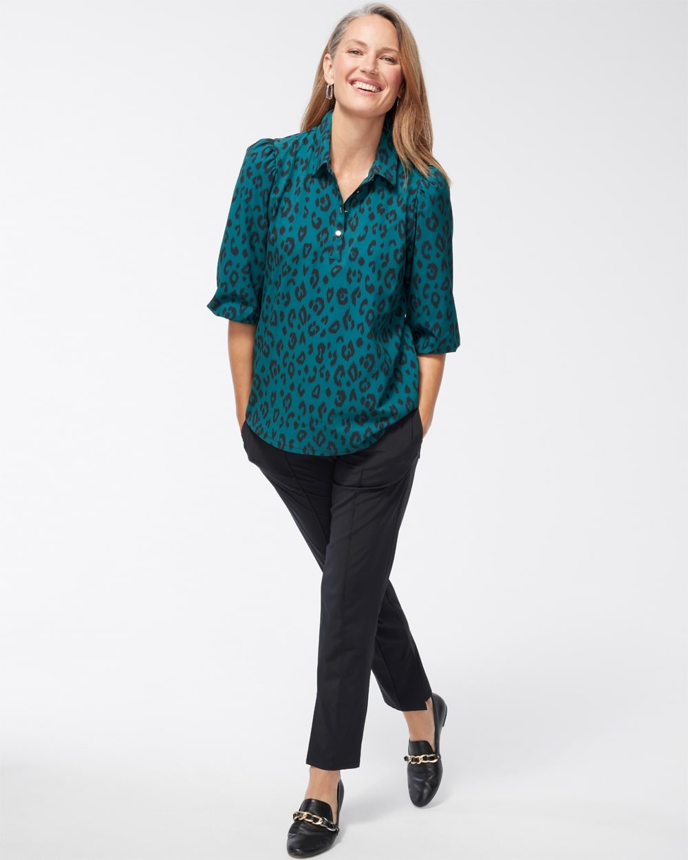 Chico's Activewear | Zenergy UPF Neema Teal Top Peacock Teal