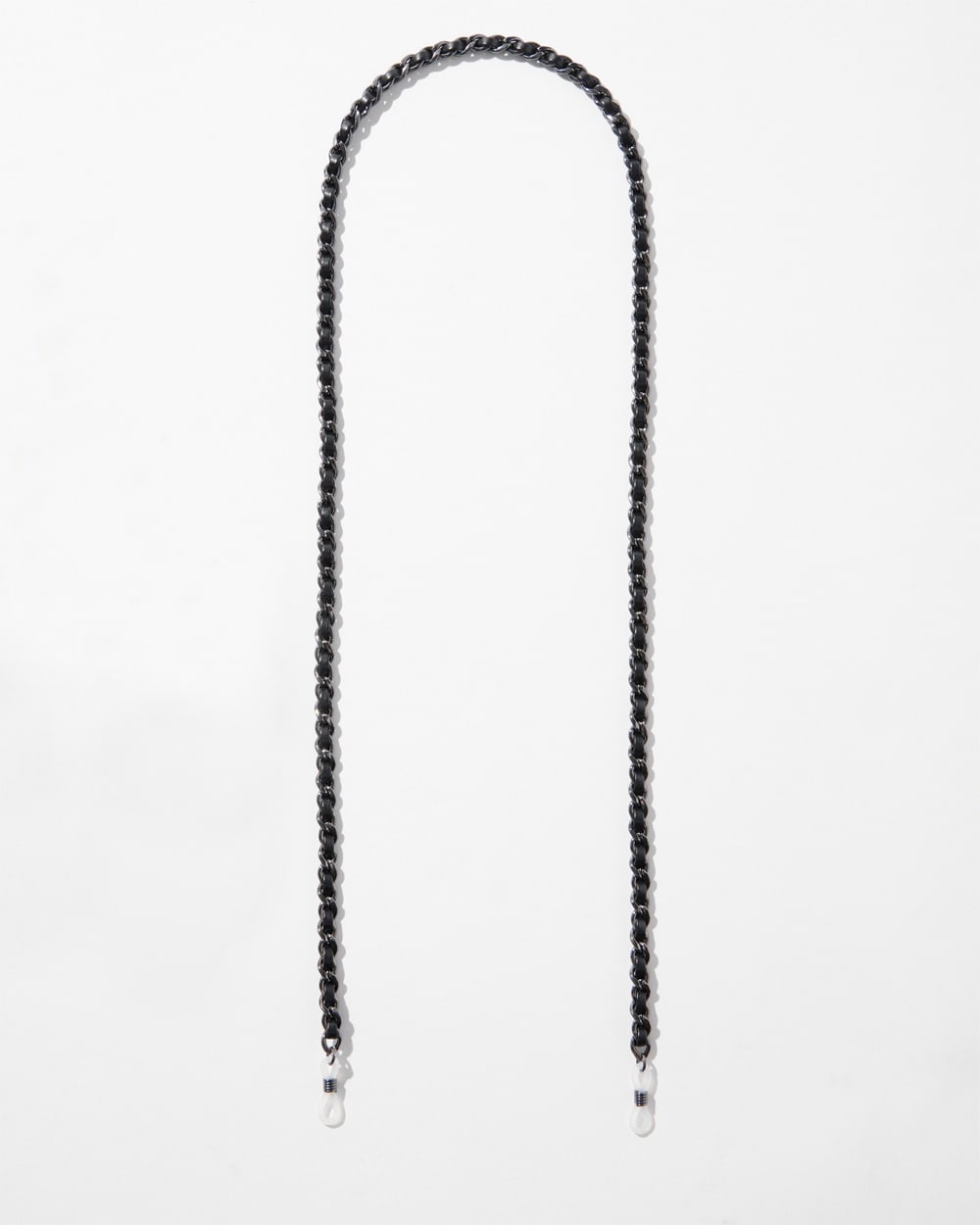 Chico's Hats | Faux Leather & Eyeglass Chain Hematite