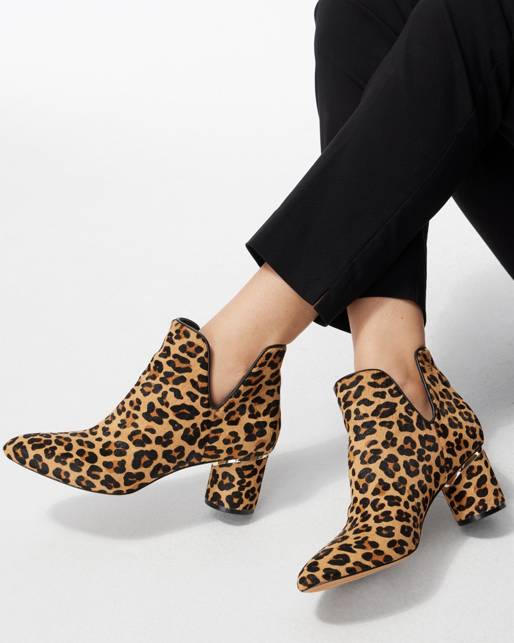 Chico's Ponchos & Ruanas | Animal Print Haircalf Boots Leopard