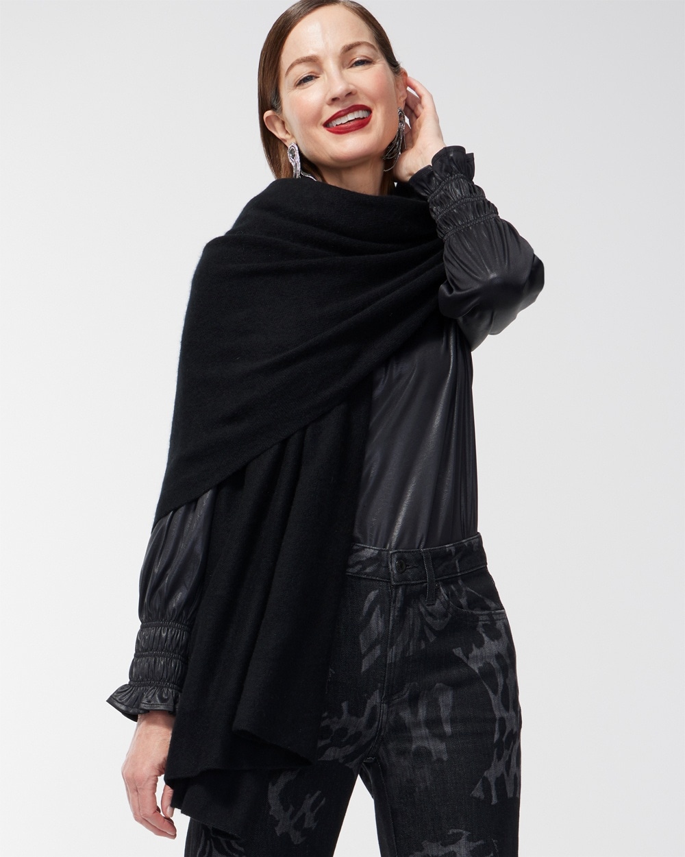 Chico's Best Sellers | Cashmere Wrap Black