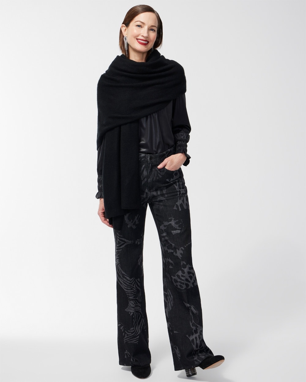 Chico's Best Sellers | Cashmere Wrap Black