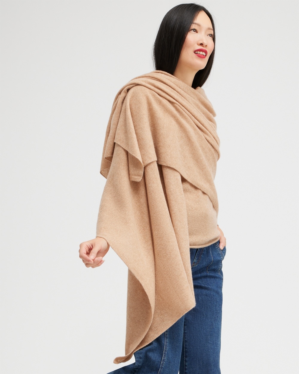 Chico's Best Sellers | Neutral Cashmere Wrap Camel