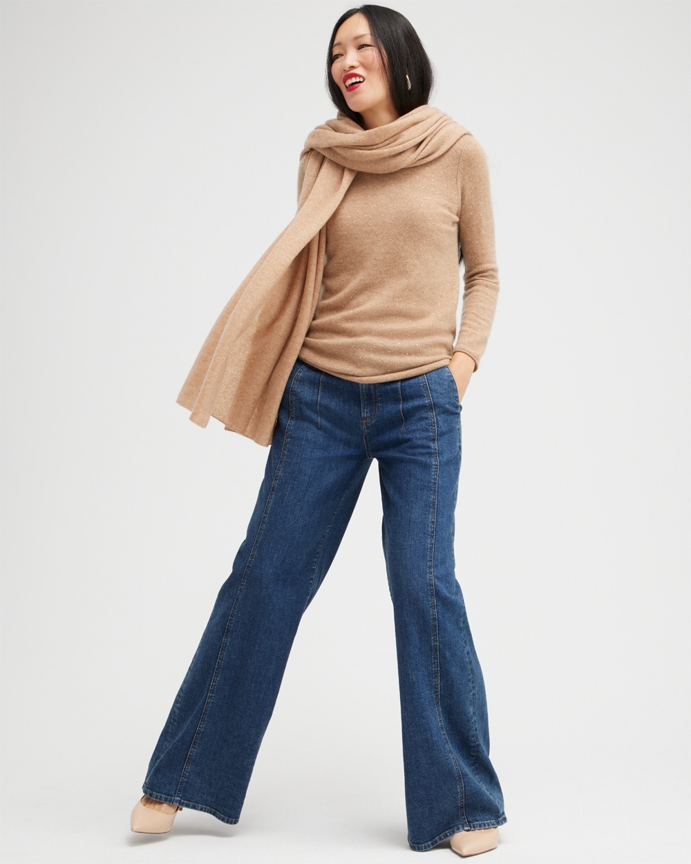 Chico's Best Sellers | Neutral Cashmere Wrap Camel