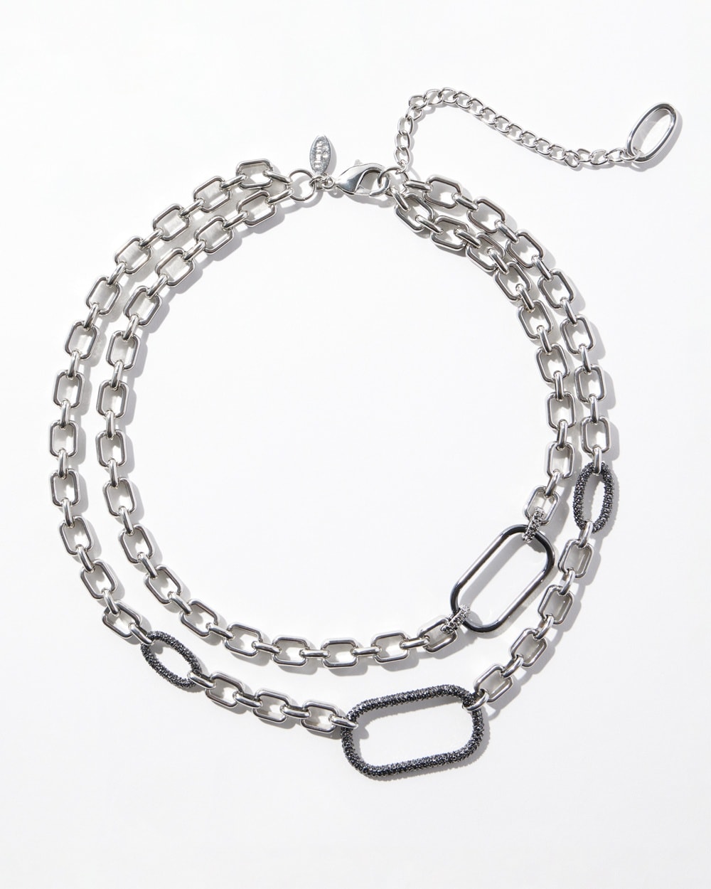 Chico's | Pavu00E9 Double Strand Necklace Silver