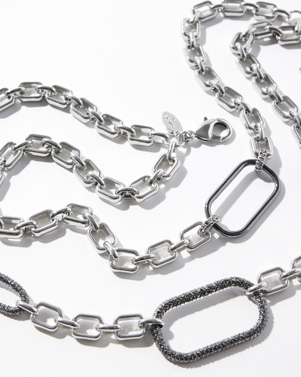 Chico's | Pavu00E9 Double Strand Necklace Silver