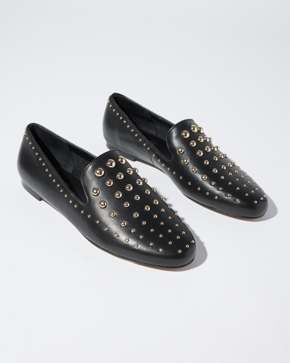 Chico's Ponchos & Ruanas | Studded Leather Loafers Black