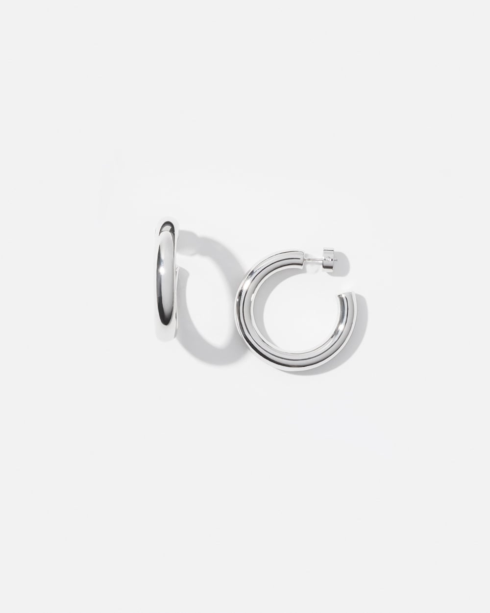 Chico's | 1" Tone Hoops Silver