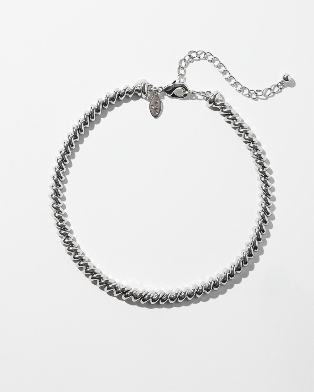 Chico's Necklaces | Tone Twist Collar Necklace Silver