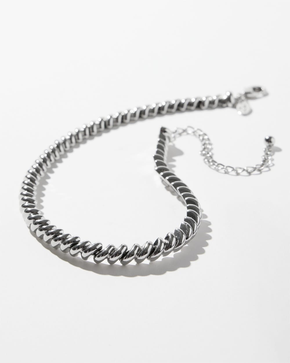 Chico's Necklaces | Tone Twist Collar Necklace Silver