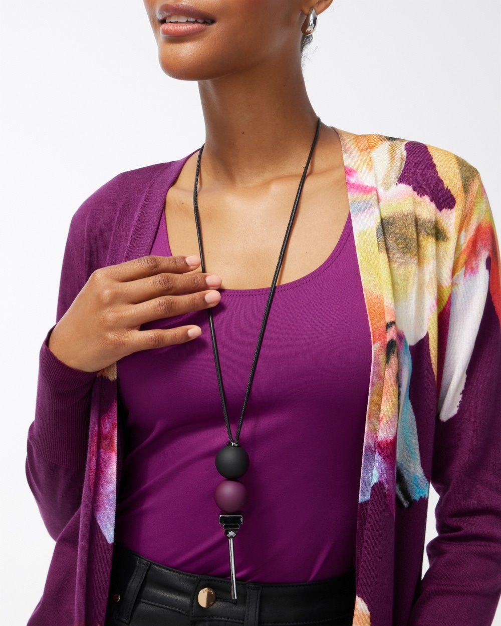 Chico's Best Sellers | Long Pendant Necklace Berry