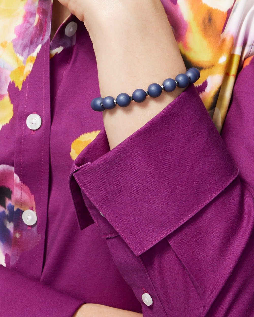 Chico's | Matte Stretch Bracelet Berry