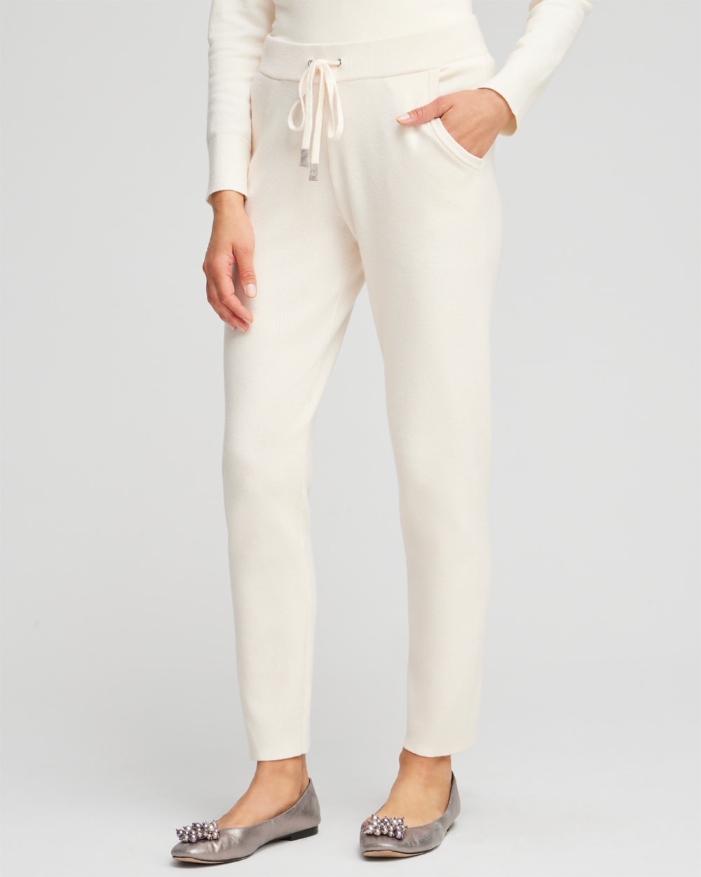 Chico's Pants | Zenergy Luxe® Cashmere Blend Ankle Pants English Cream