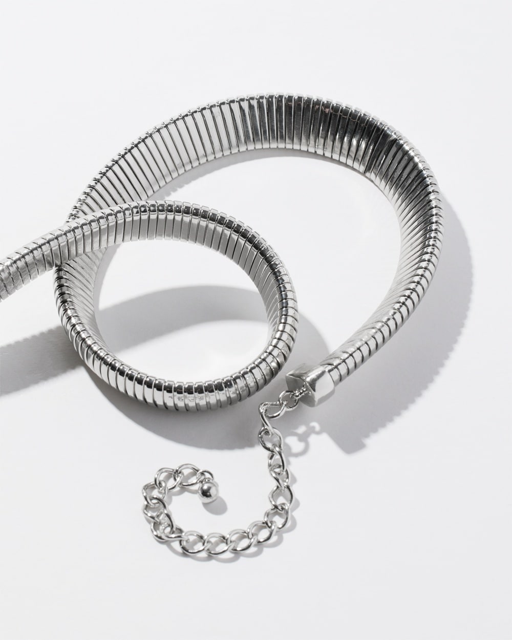 Chico's | Tone Snake Collar Necklace Silver