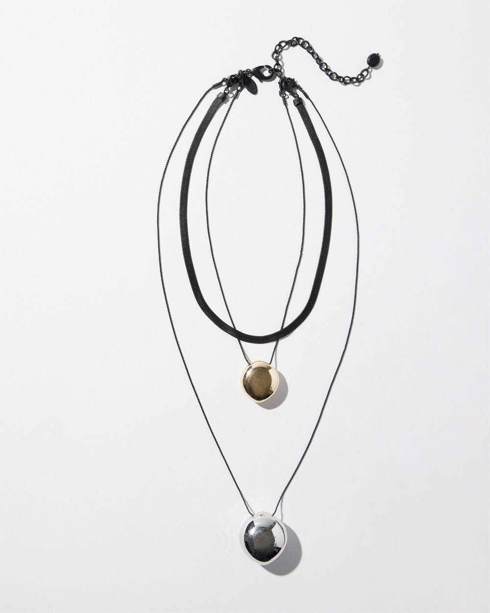 Chico's | Multistrand Convertible Necklace Mixed Metals