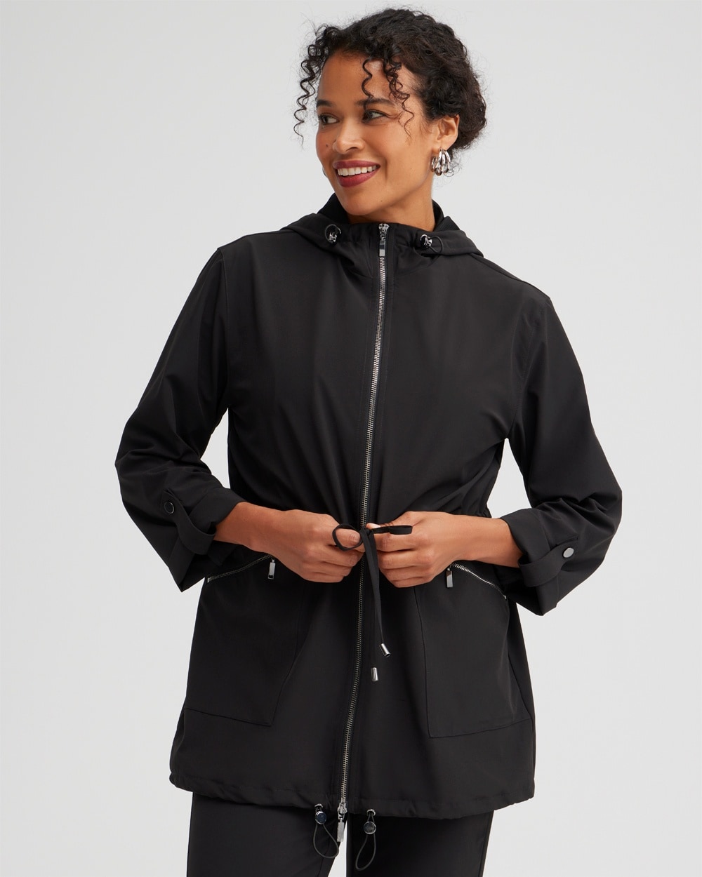 Chico's Jackets & Coats | Zenergy UPF Neema Anorak Jacket Black