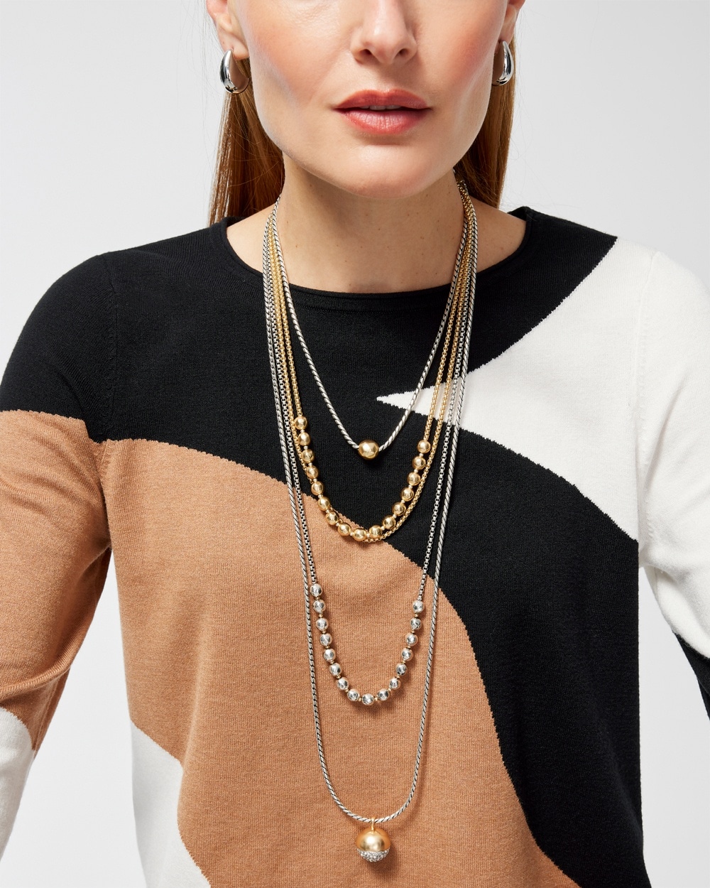 Chico's | Mixed Metal Convertible Necklace Mixed Metals